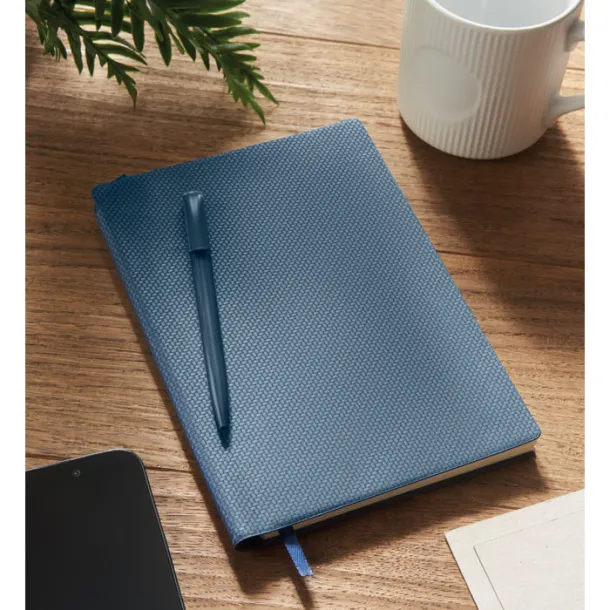 NOTA A5 PU notebook with pen French Navy