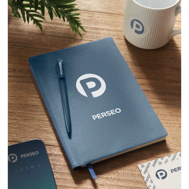 NOTA A5 PU notebook with pen French Navy