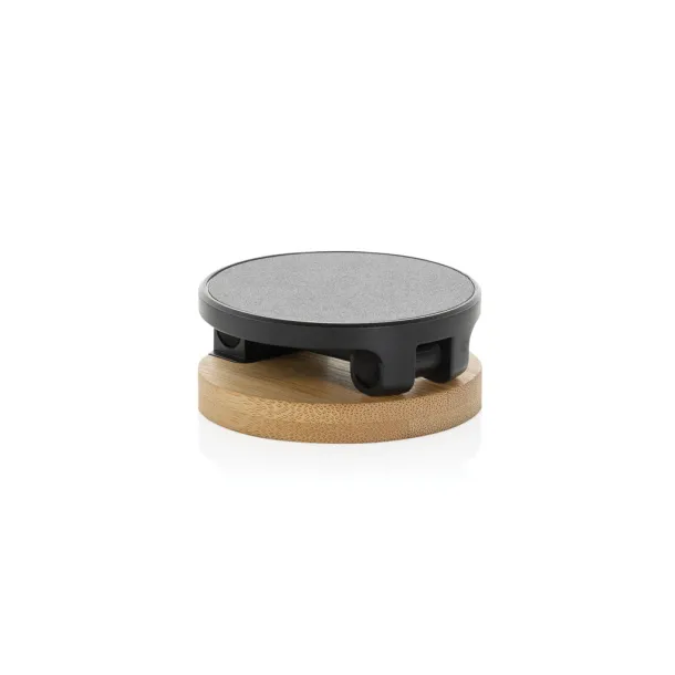 Magmount stalak za mobitel od RCS reciklirane plastike i bambusa - XD Collection Crna Smeđa