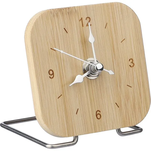  Bamboo desk clock brown