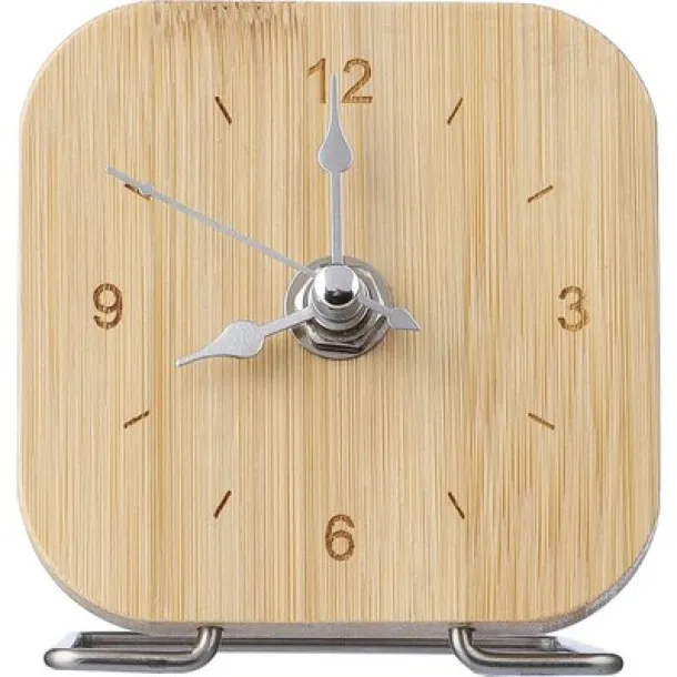  Bamboo desk clock brown