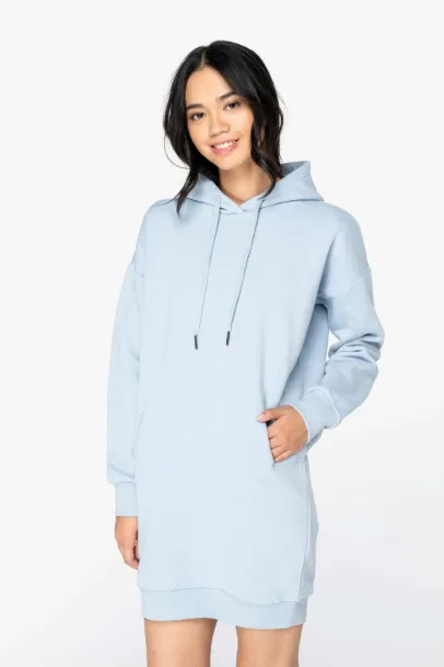  LADIES' ECO-FRIENDLY HOODED SWEATSHIRT DRESS - Native Spirit Ivory