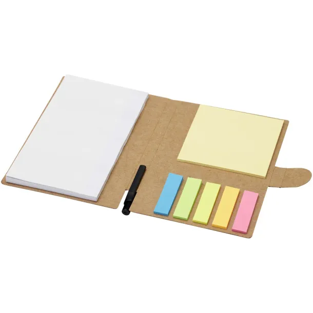 Swift sticky notes booklet with ballpoint pen (black ink) Natural