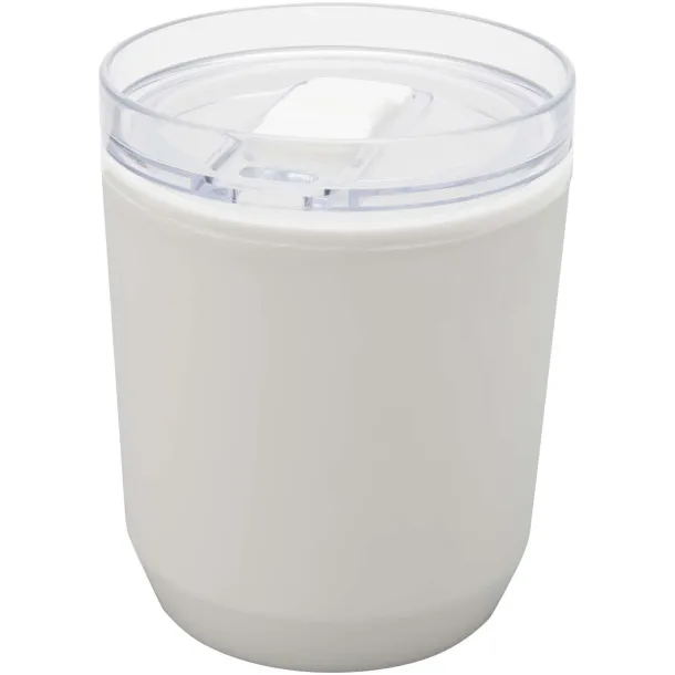 Hudson 180 ml recycled plastic double-wall tumbler White