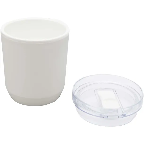 Hudson 180 ml recycled plastic double-wall tumbler White