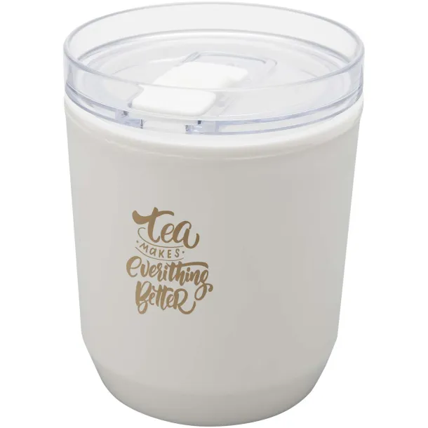 Hudson 180 ml recycled plastic double-wall tumbler White