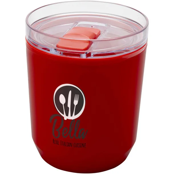 Hudson 180 ml recycled plastic double-wall tumbler Red