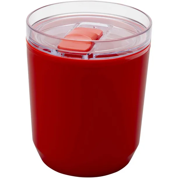 Hudson 180 ml recycled plastic double-wall tumbler Red