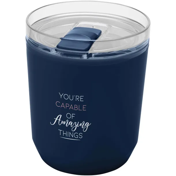 Hudson 180 ml recycled plastic double-wall tumbler Navy Blue