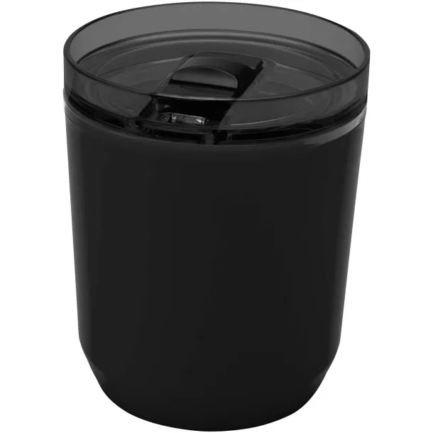 Hudson 180 ml recycled plastic double-wall tumbler Crna