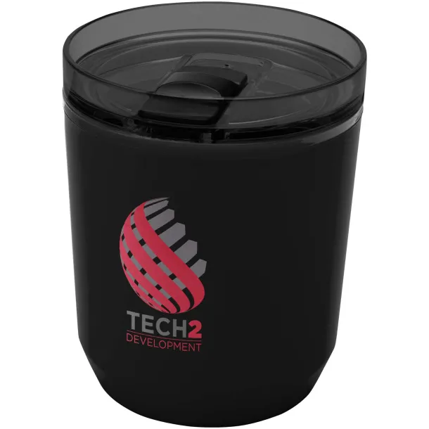 Hudson reciklirana plastična šalica s dvije stijenke, 180 ml Solid black