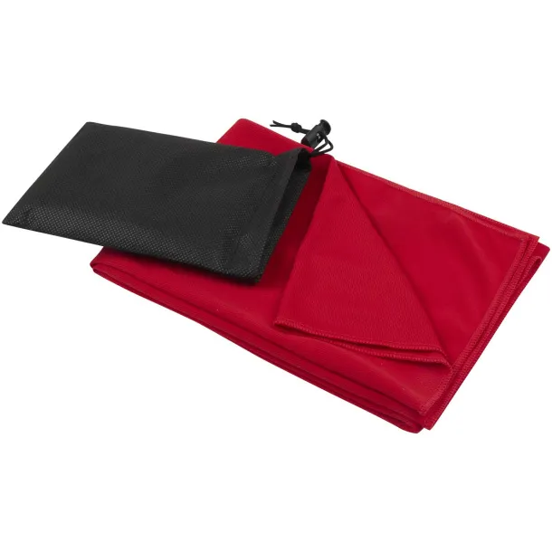 Lucas RPET sport towel 50x100 cm Red