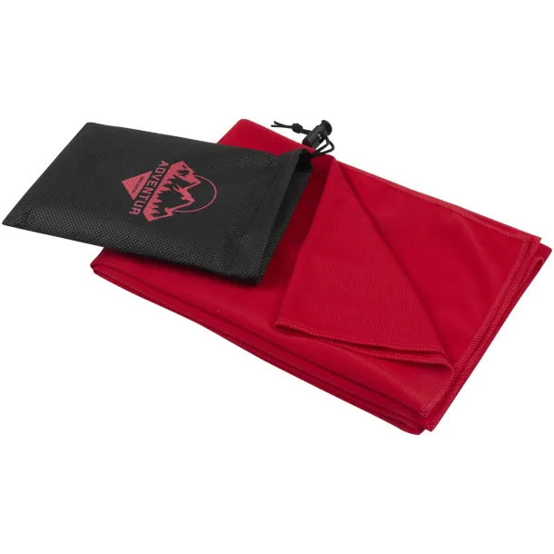 Lucas RPET sport towel 50x100 cm Red