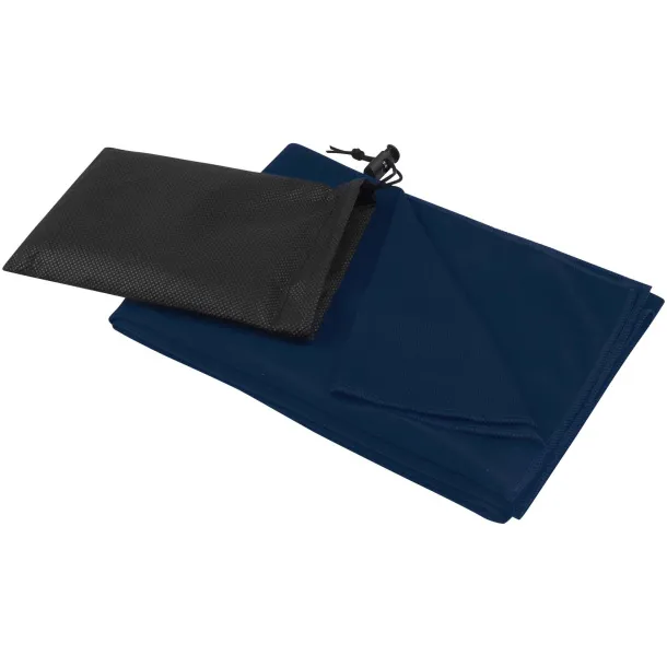 Lucas RPET sport towel 50x100 cm Navy Blue