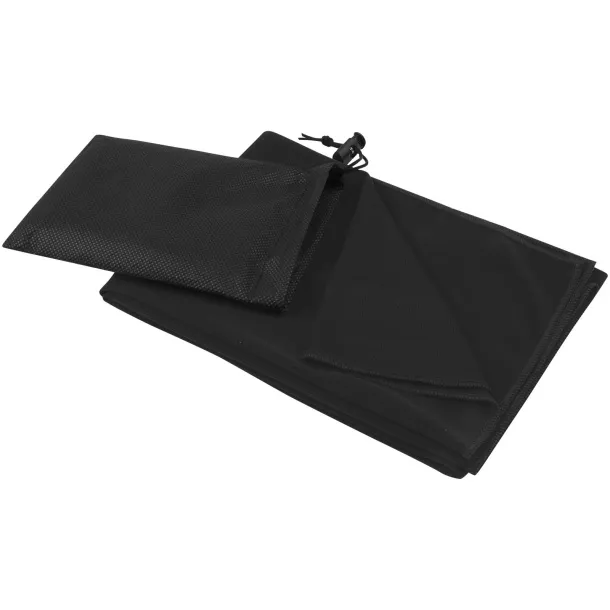 Lucas RPET sportski ručnik, 50x100 cm - 140 g/m² Crna