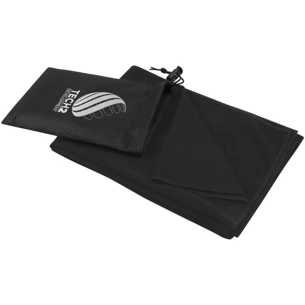 Lucas RPET sportski ručnik, 50x100 cm Solid black