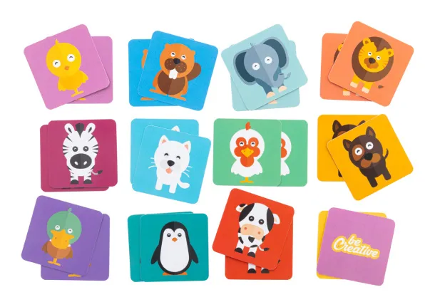 Minimor custom memory game, animals White