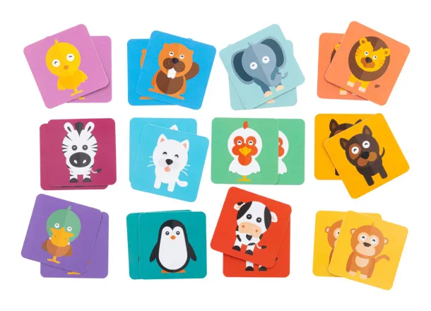 Minimor custom memory game, animals White
