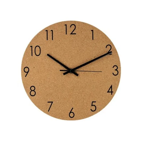  Cork wall clock beige