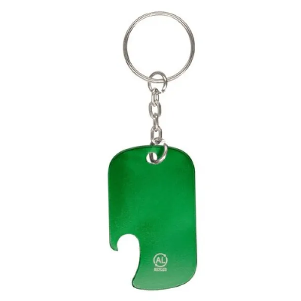  Recycled aluminium keyring, bottle opener 45533C