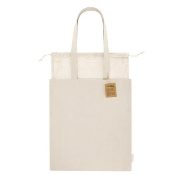  Recycled cotton shopping bag beige