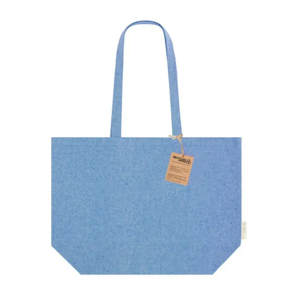  Recycled cotton shopping bag blue