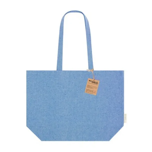  Recycled cotton shopping bag blue