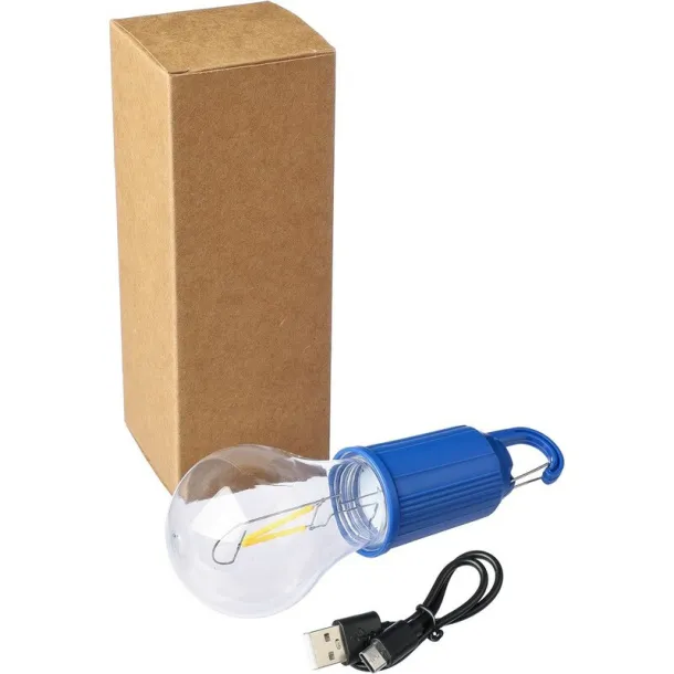  Hanging light "light bulb", carabiner clip navy blue