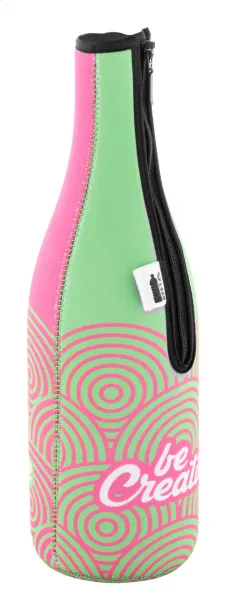 VinoPrint RPET personalizirana futrola za hlađenje vinske boce Crna Bijela