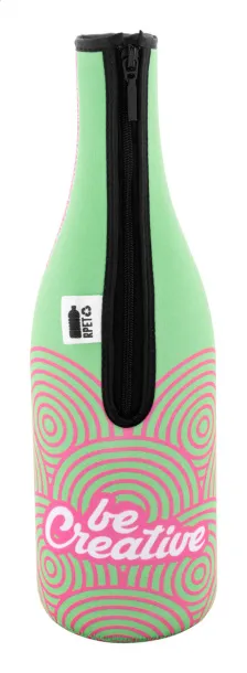 VinoPrint RPET wine bottle cooler Black White