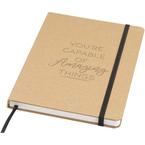 Holm A5 stone paper hard cover notebook with lined pages Beige
