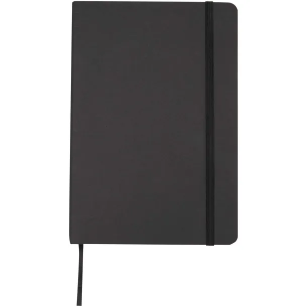 Holm A5 stone paper hard cover notebook with lined pages Crna