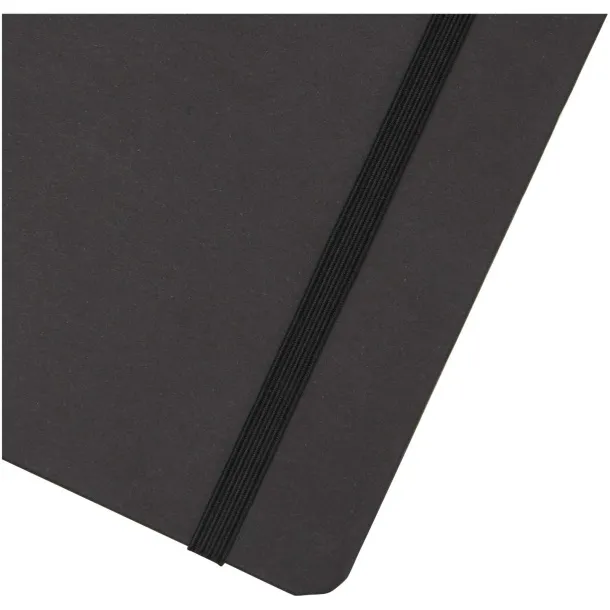 Holm A5 stone paper hard cover notebook with lined pages Crna