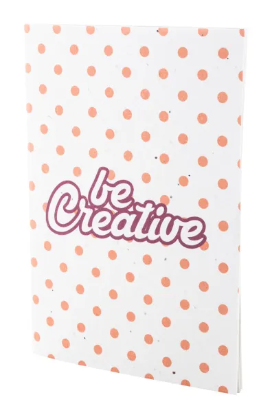 CreaNote A5 Seed personalizirani notes s papirom sa sjemenkama Bijela