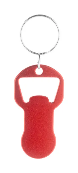 Biropi bottle opener keyring Red