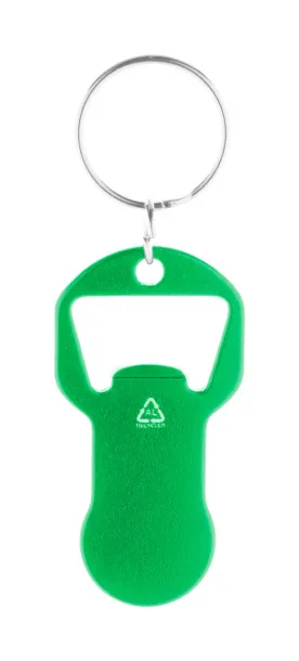 Biropi bottle opener keyring Green