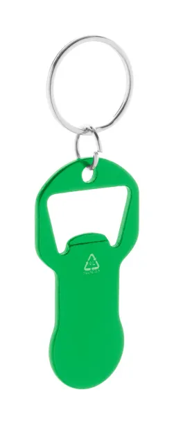 Biropi bottle opener keyring Green