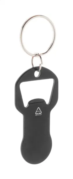 Biropi bottle opener keyring Black