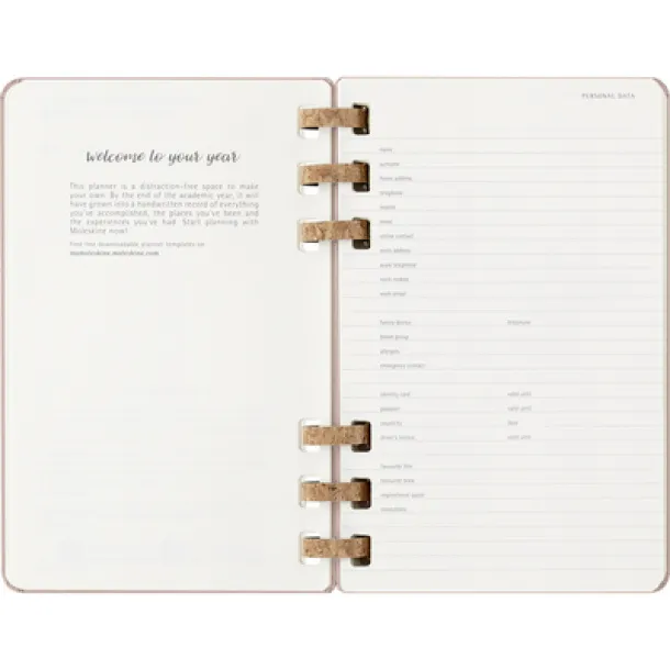  MOLESKINE spiral planner beige