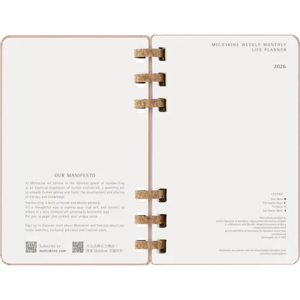  MOLESKINE spiral planner beige