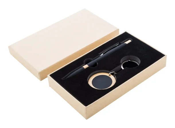 Specuset pen and keyring set Black