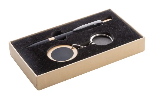 Specuset pen and keyring set Black