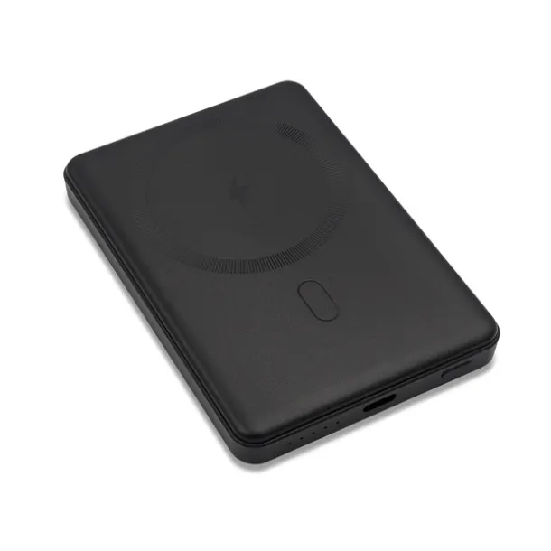 YUKI magnetna bežična prijenosna baterija, 5.000 mAh Crna