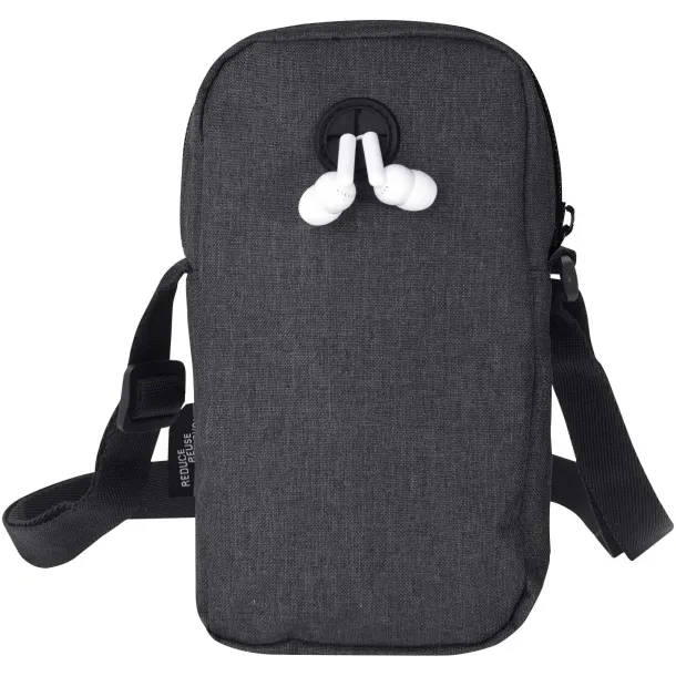 Ross GRS recycled phone pouch Heather Charcoal