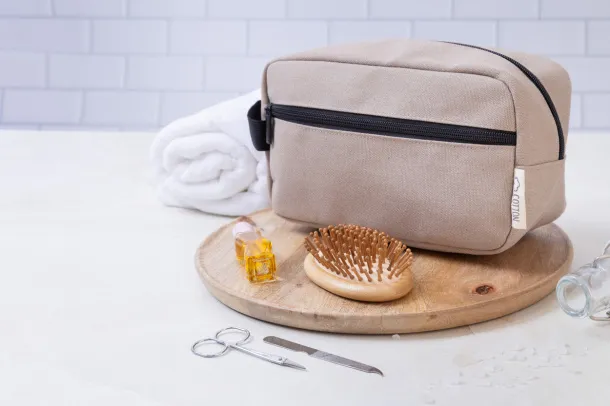 Rebyss Beauty recycled canvas cosmetic bag Beige