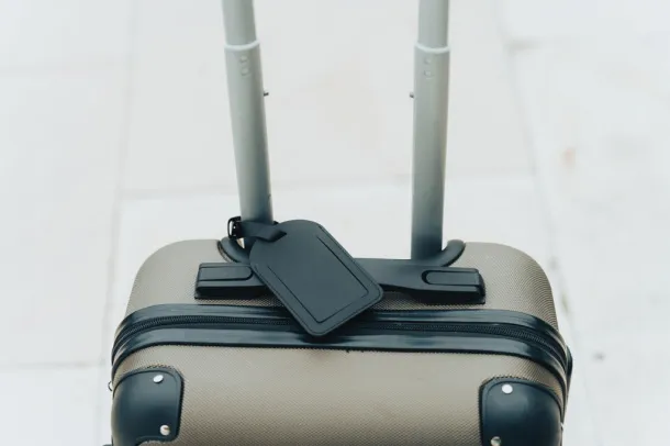 Globetrack RCSrPolyester luggage tag with worldwide locating - XD Collection Black 
