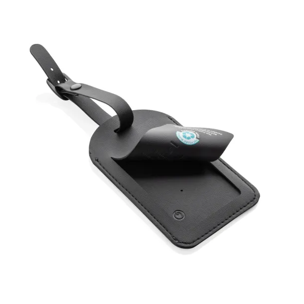 Globetrack RCSrPolyester luggage tag with worldwide locating - XD Collection Black 