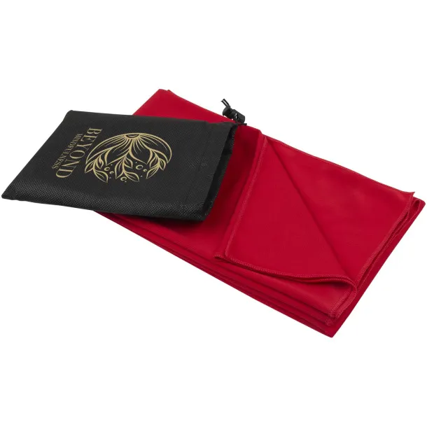 Lucas RPET sport towel 70x140 cm Red