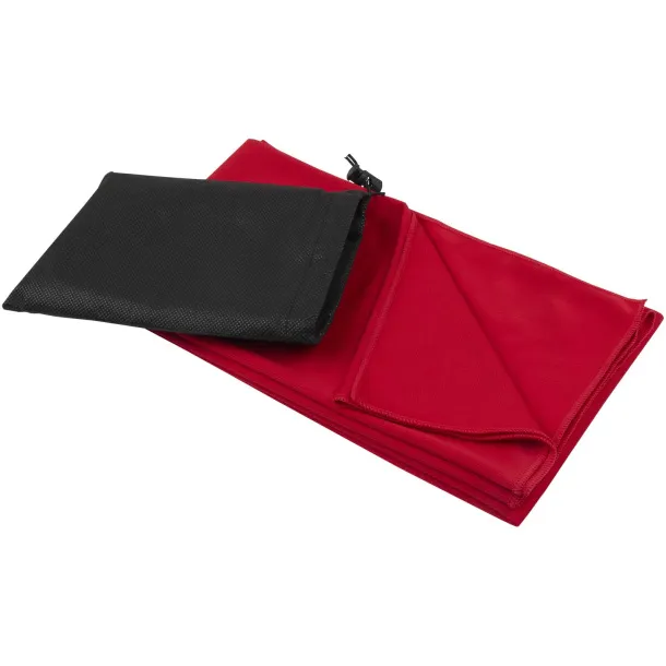 Lucas RPET sportski ručnik, 70x140 cm - 140 g/m² Crvena