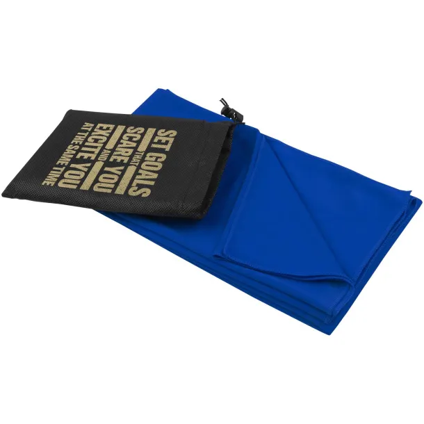 Lucas RPET sport towel 70x140 cm Royal blue
